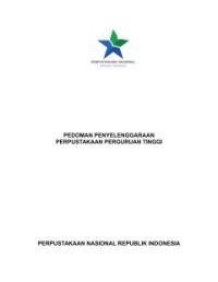 Image of Pedoman penyelenggaraan perpustakaan perguruan tinggi